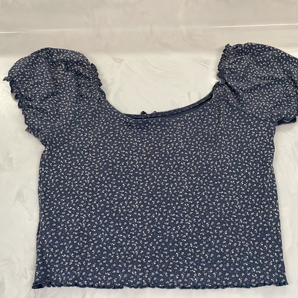 AE Puff Sleeve Tee in Indigo - Picture 6 of 7